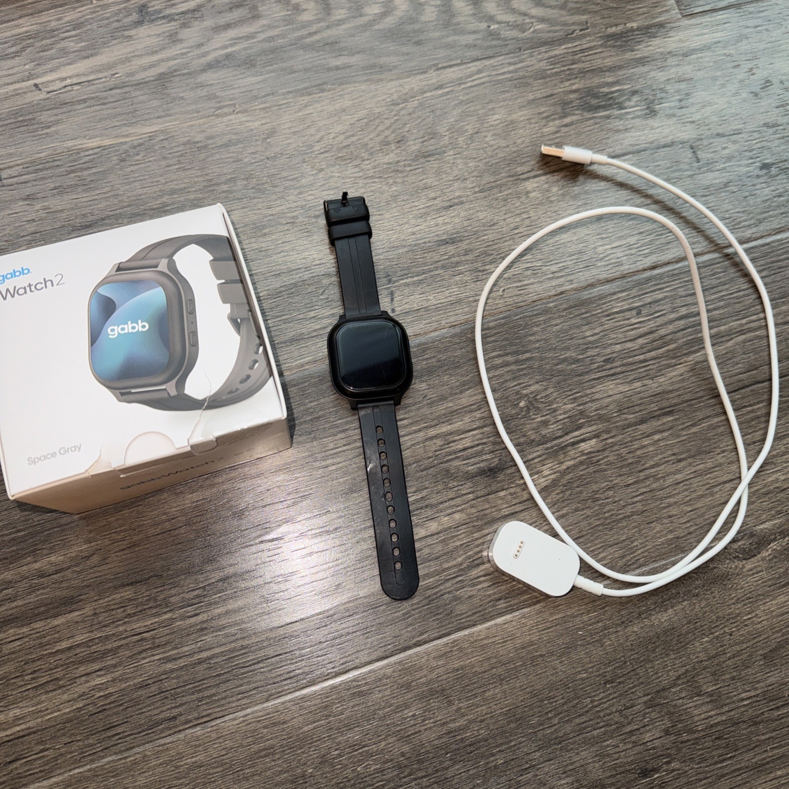 Gabb Watch 2 Wireless Smart Watch ZW21 Space Gray Silicone Band Tested