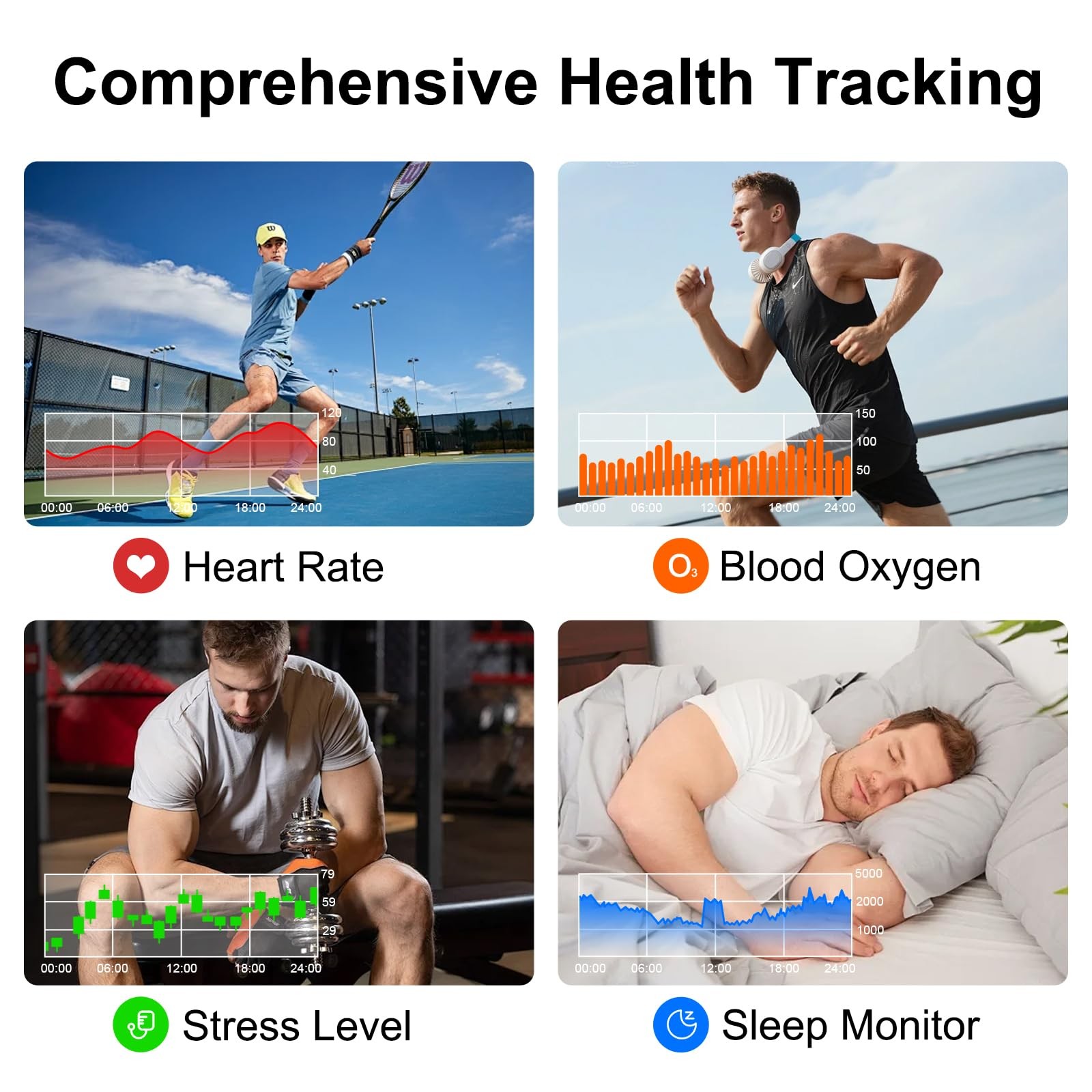 with Earbuds for Men, 2.01″ HD Screen Military Watch, Answer/Make Calls, Spor…