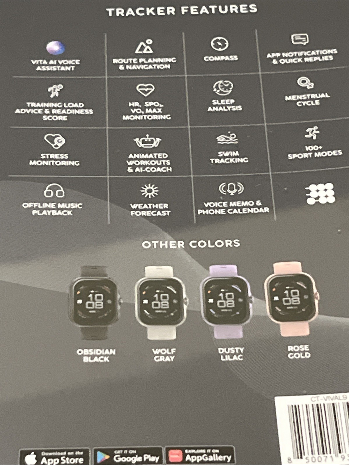 Cubitt VIVA Lite Smartwatch. With A Brilliant 1.85 AMOLED Display Brand New