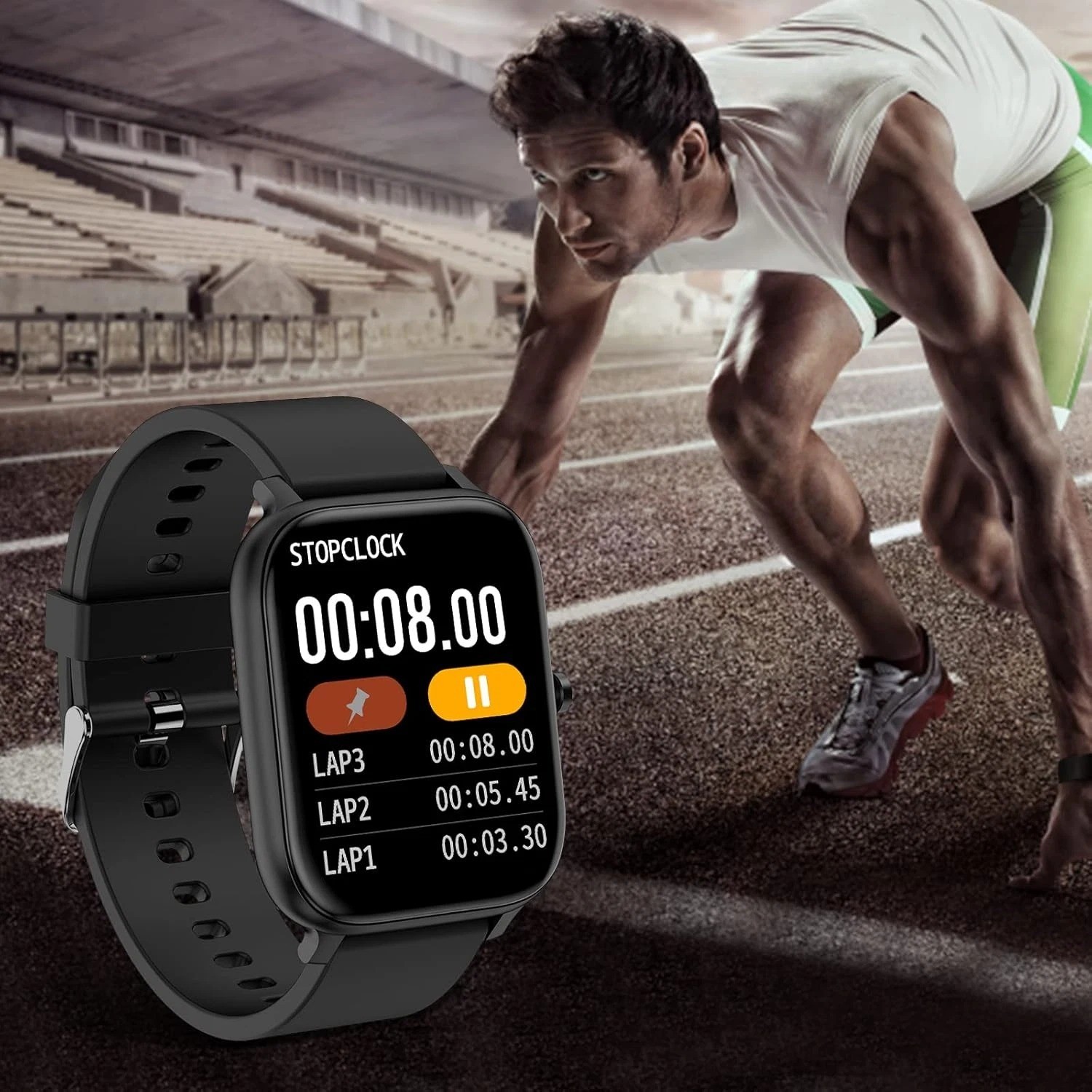 Smart Watch for Men Women Compatible with Iphone Samsung Android Phone 1.83 Inch
