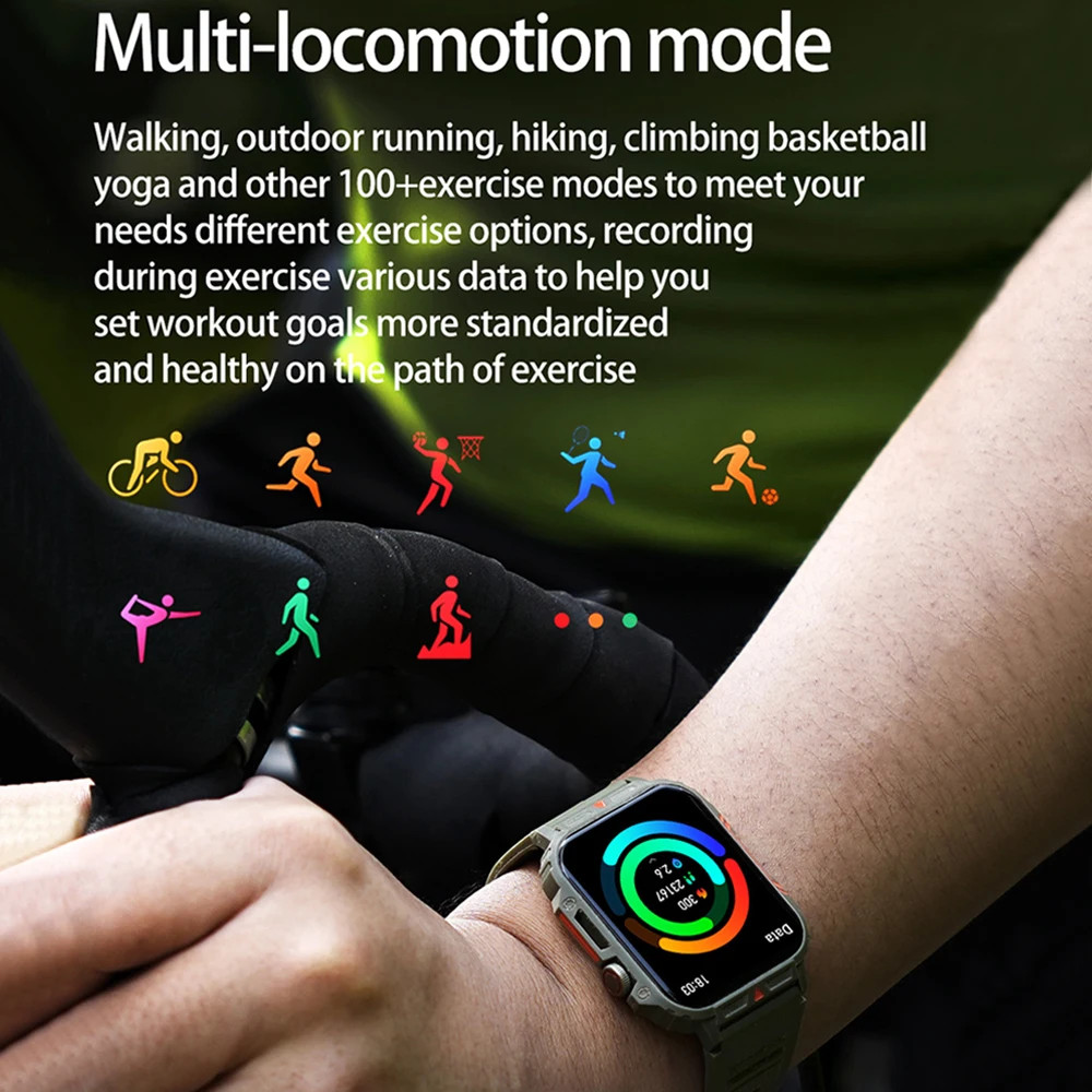 Smart Watch Bluetooth Call For Android IOS IP68 Waterproof Ftiness Watches