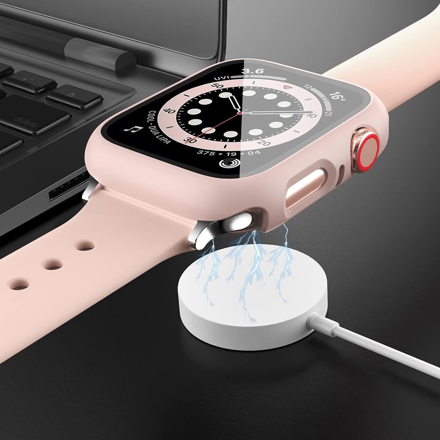 5 Pack Case with Tempered Glass Screen Protector for Apple Watch SE3 40mm
