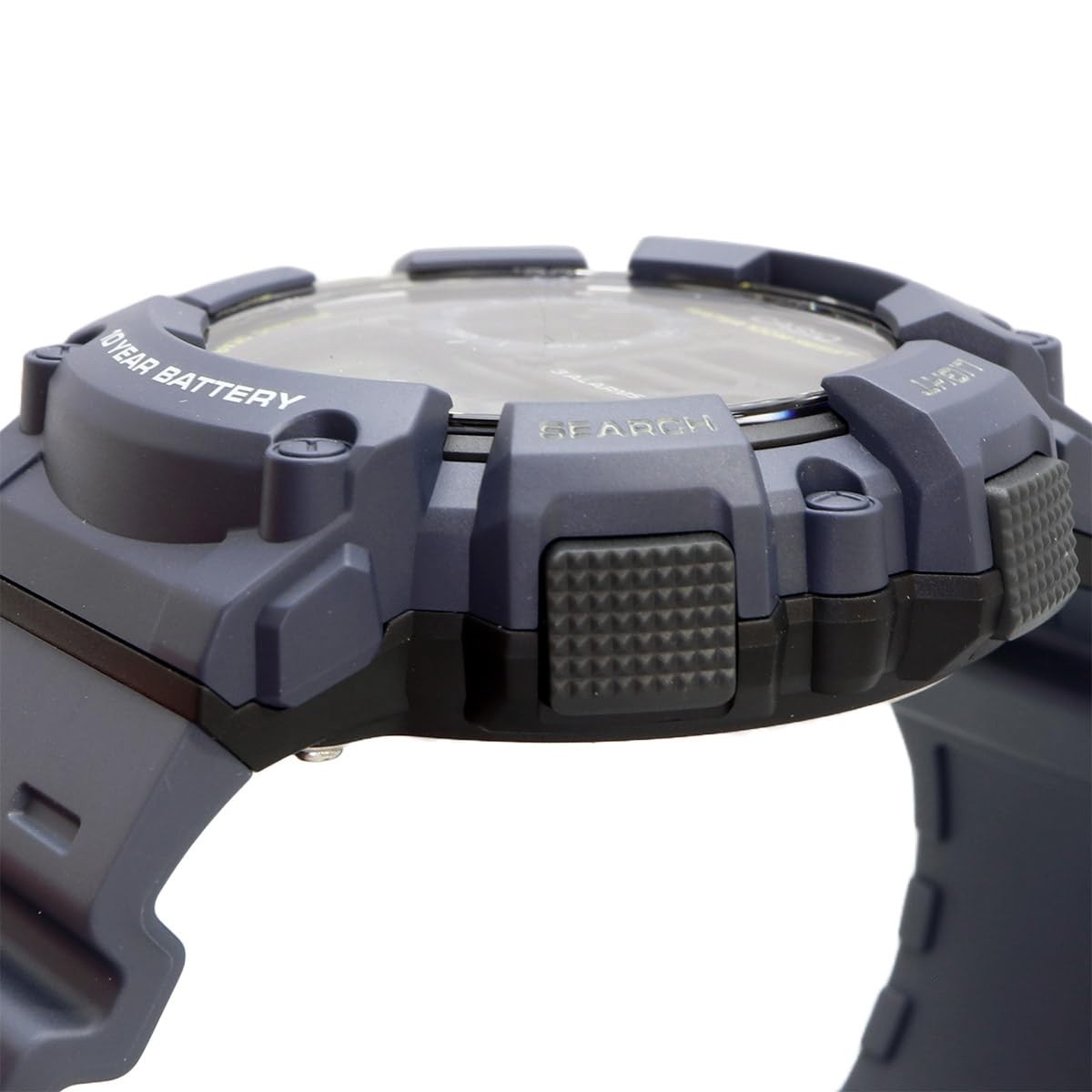 Men’s wristwatch with moon data display function, WS-1500H-2AV, grayish navy.