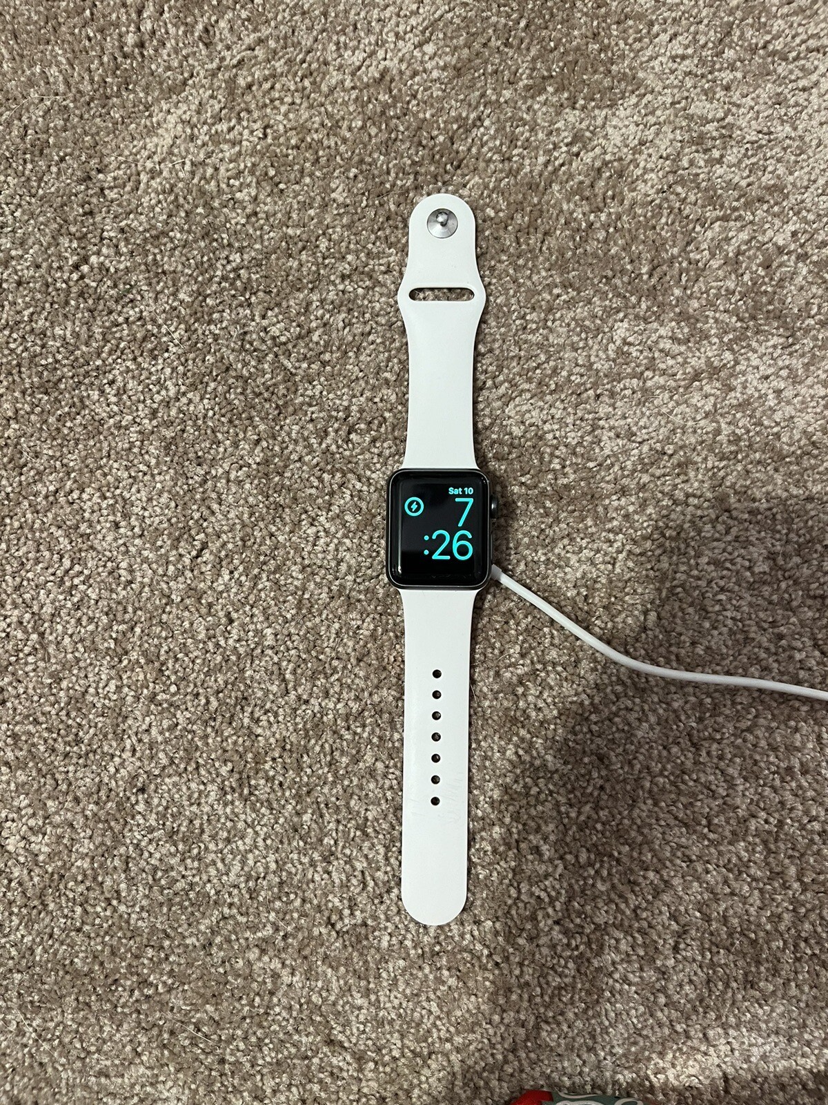 Apple Watch Series 3 38 mm black , Apple White Sport Band Smartwatch -…