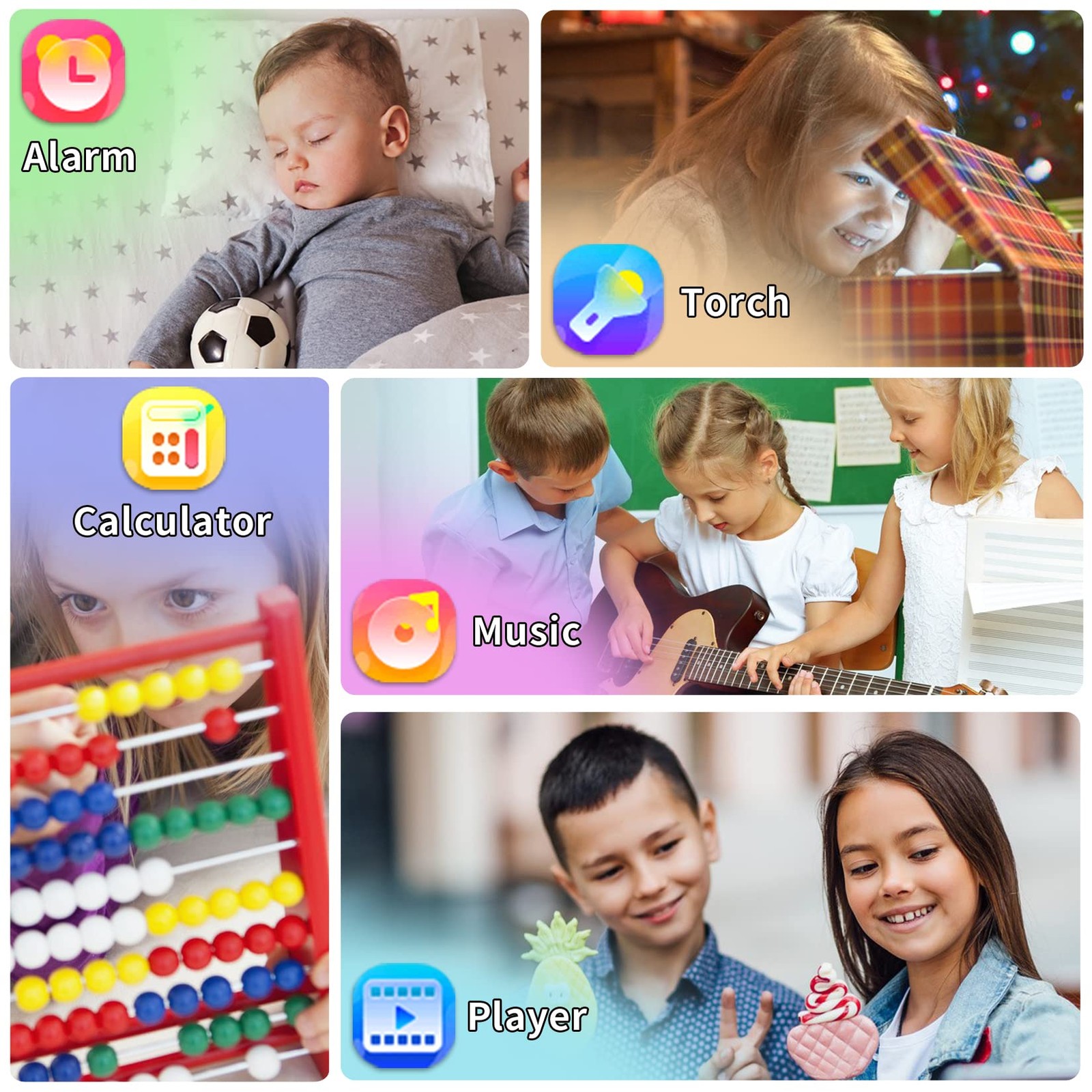 Smart Watch for Kids, Smart Watch Toys with 39 Games Camera Video Recorder Mu…