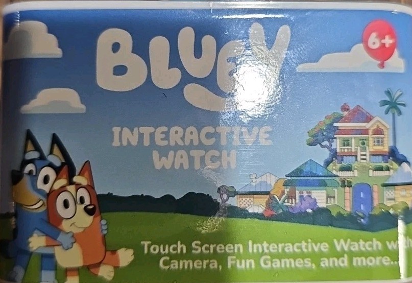 Accutime Bluey Kids Smartwatch with Camera Video Timer Games Alarm Pedometer