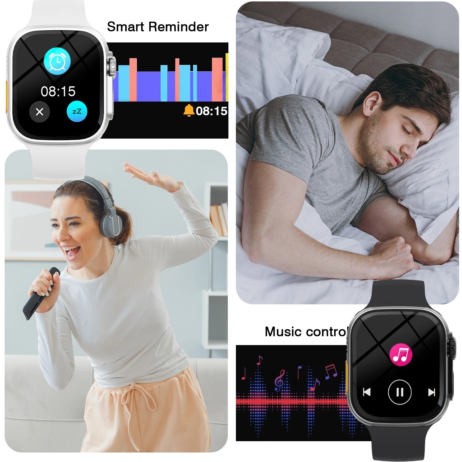 Smart Watch Bluetooth Call Fitness Tracker Sports Watch for Android iPhone