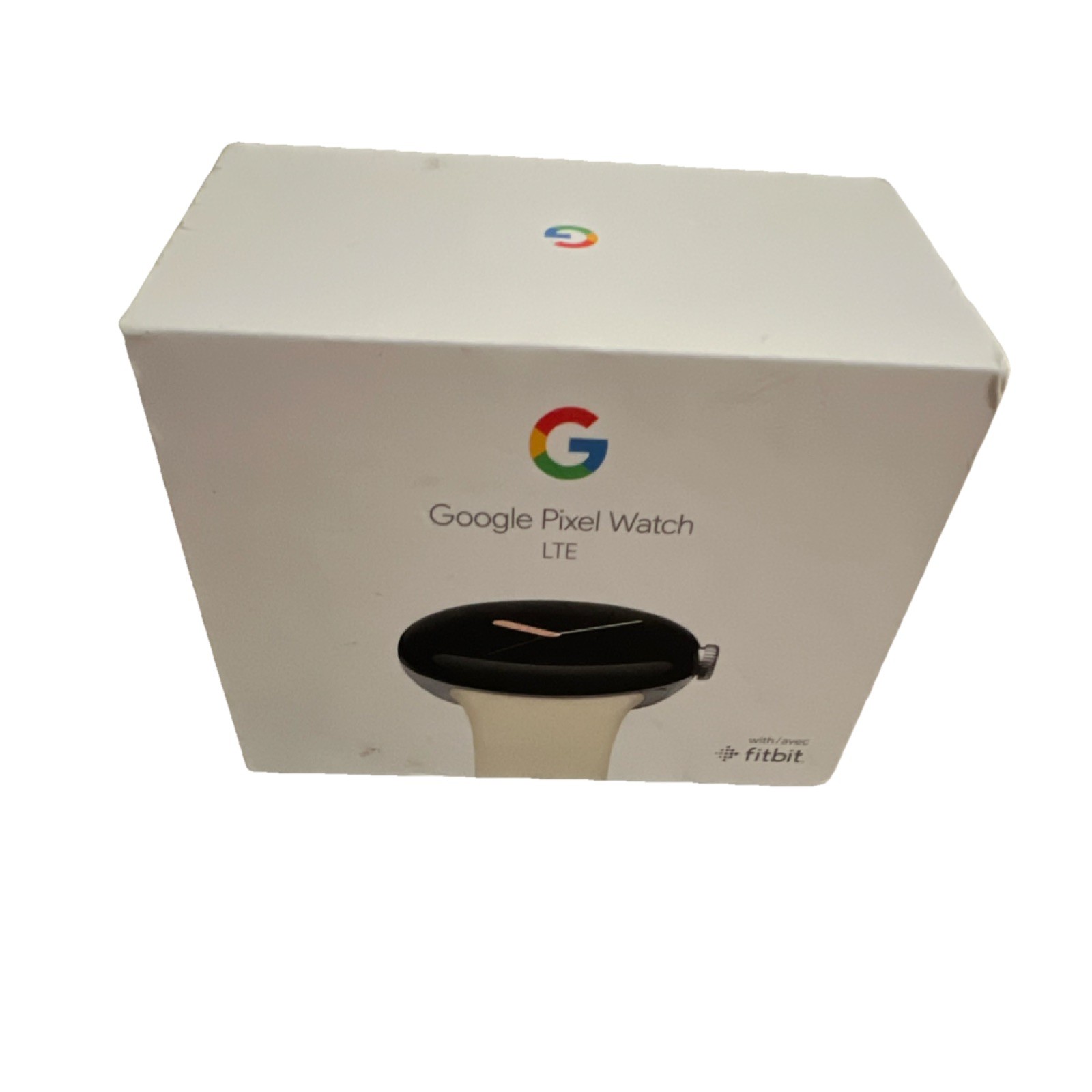 Google Pixel Watch LTE Polished Silver 41mm Chalk Fluoroelastomer Band