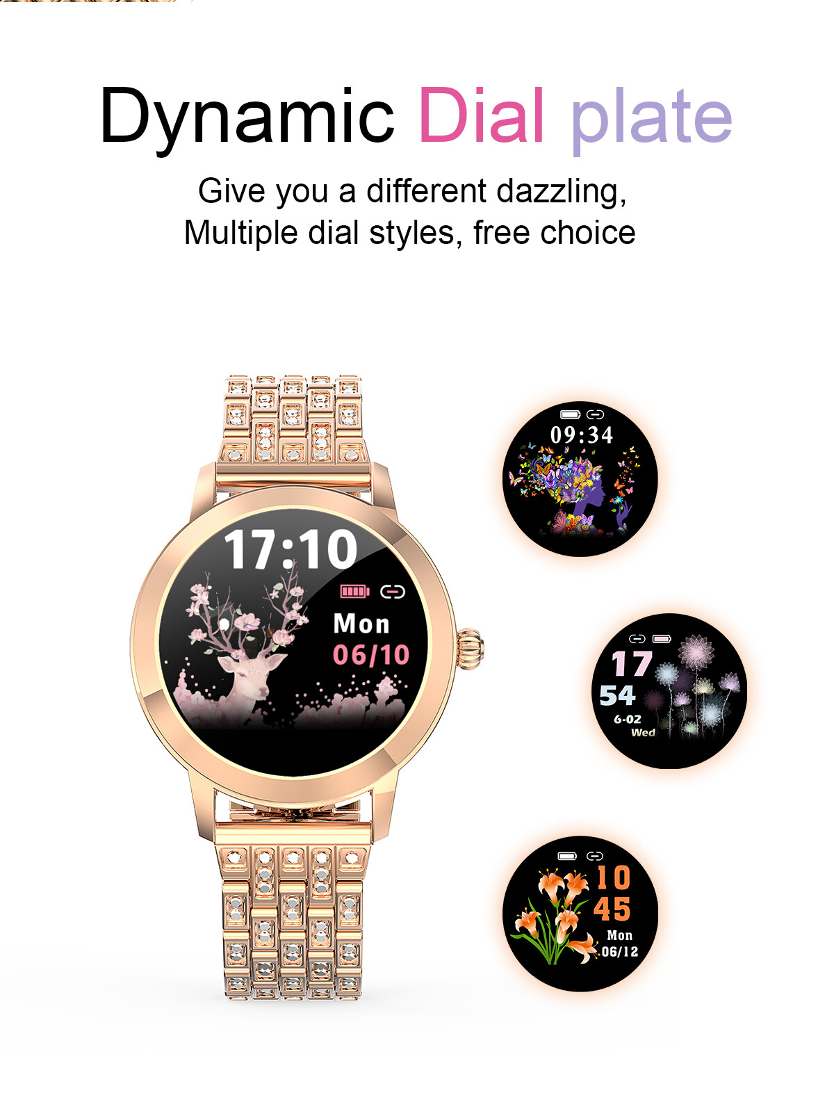 Waterproof Smart Watch Women Luxury Sports Bracelet Wristwatch for Ladies Girls