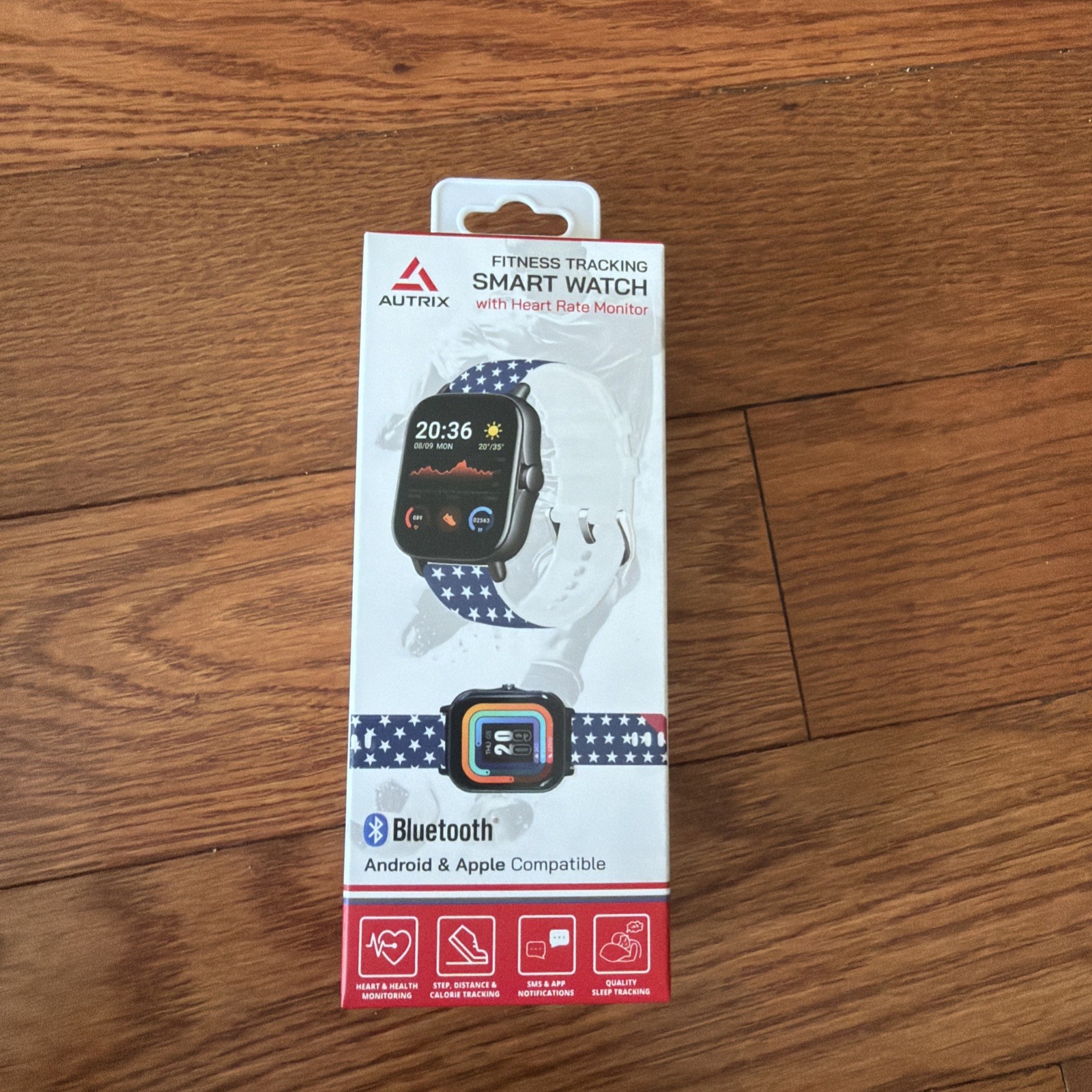 Autrix Fitness Tracking Smart Watch with Heart Rate Monitor – Apple Android NEW