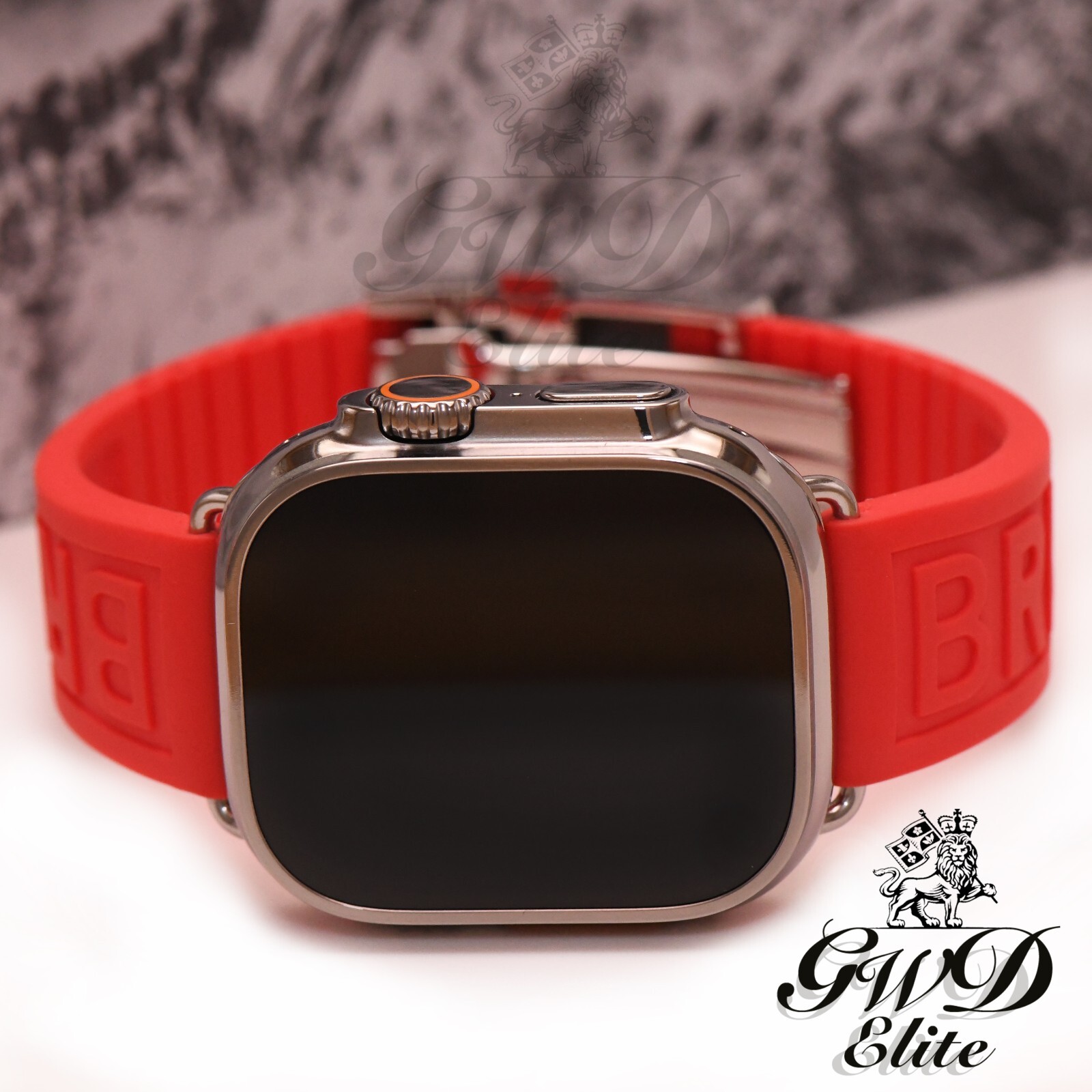 HERMES Apple Watch Ultra 49mm Polished with Red Deployment