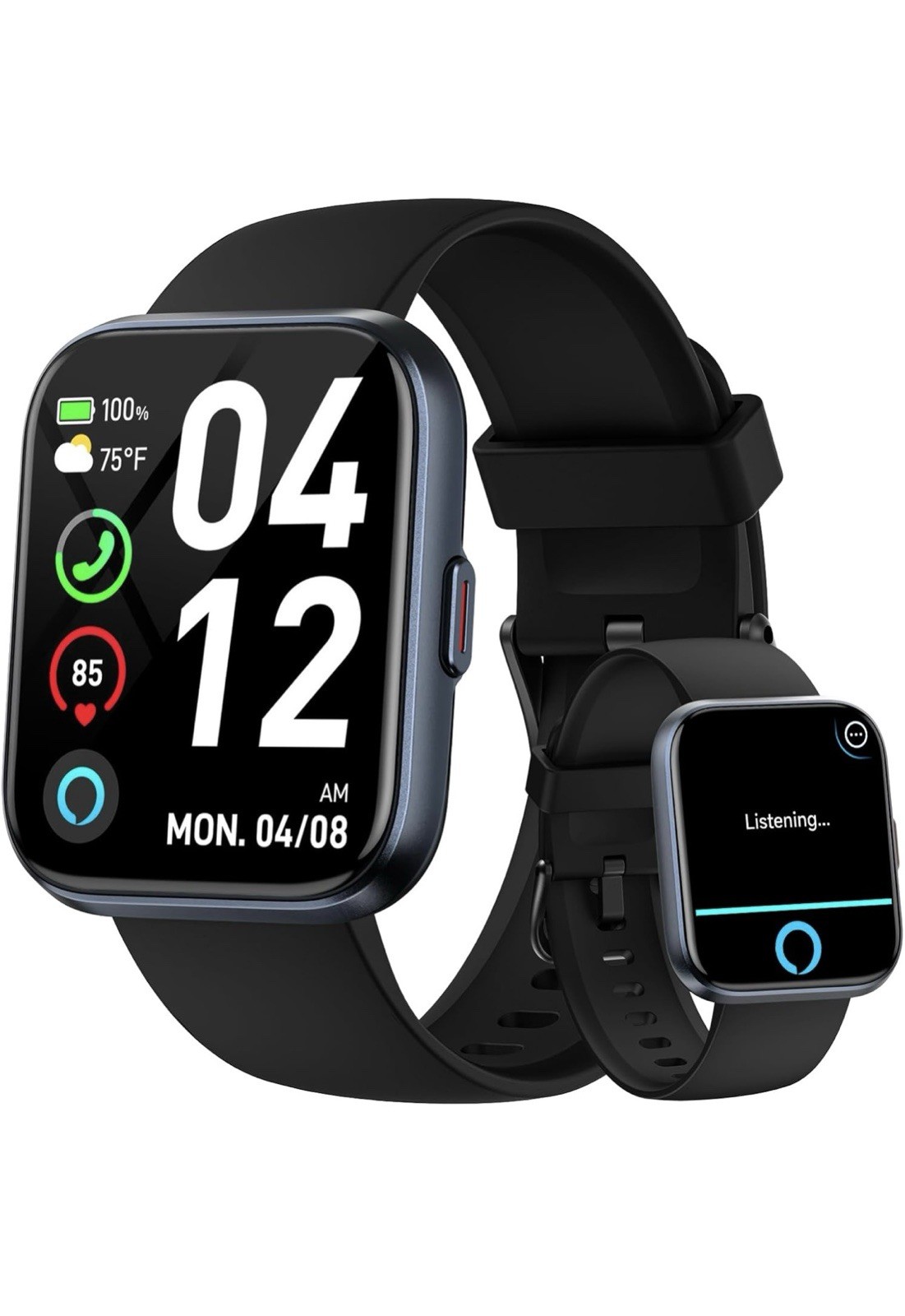 Smart Watch Heart Rate 1.83”, Blood Oxygen,Waterproof, Alexa Built-in & Android