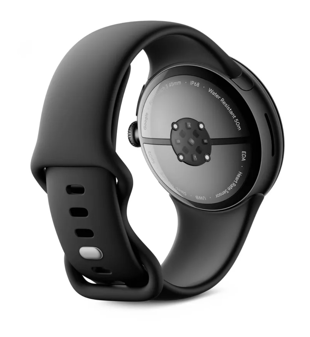 NEW GOOGLE PIXEL Watch 3 3rd Gen 45mm WiFi GPS Obsidian Matte Black Watch FITBIT
