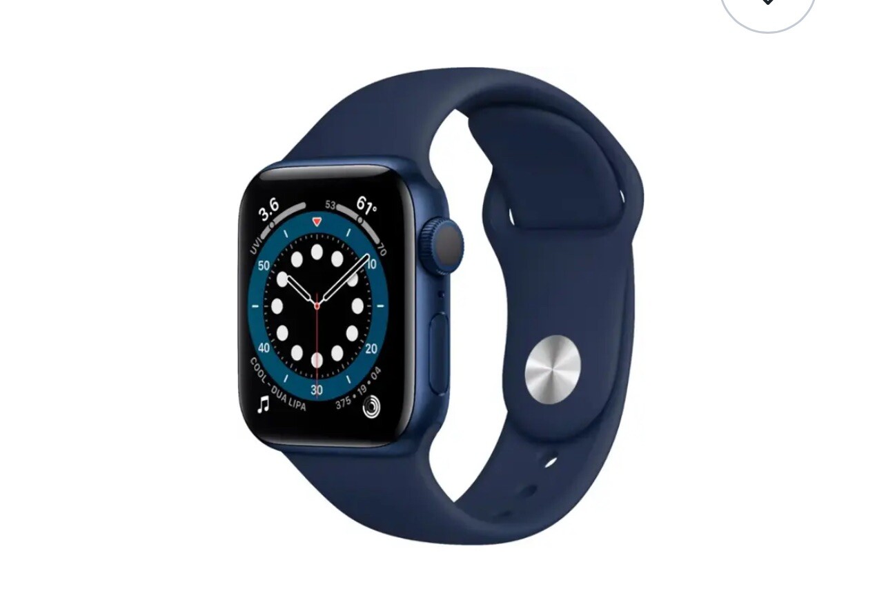 Apple Watch Series 6 GPS 40mm Blue Aluminium Case Deep Navy Sport Band -…