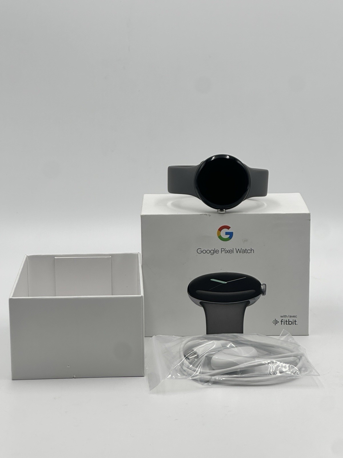 Google – Pixel Watch 41mm with Charcoal Active Band Wifi/BT –