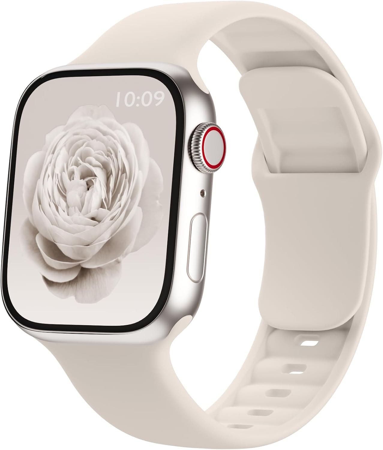 Soft Silicone Strap Compatible with Apple Watch Series 10/9/8 38mm 40mm 41mm