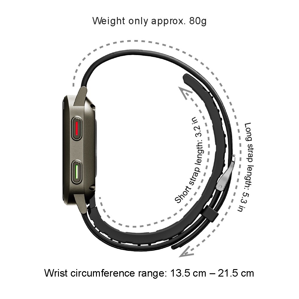 Gold Metal Blood Pressure & Health Matrix, fitnes Smartwatch, FDA 510(k) Cleared