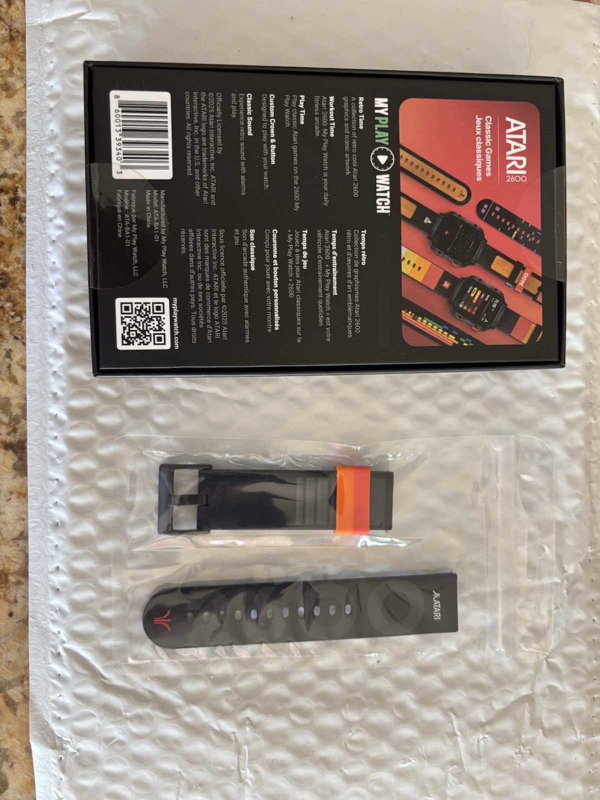 Atari 2600 Retro Gaming Smart Watch w/ Bonus Band Fitness Tracker Built-In Games
