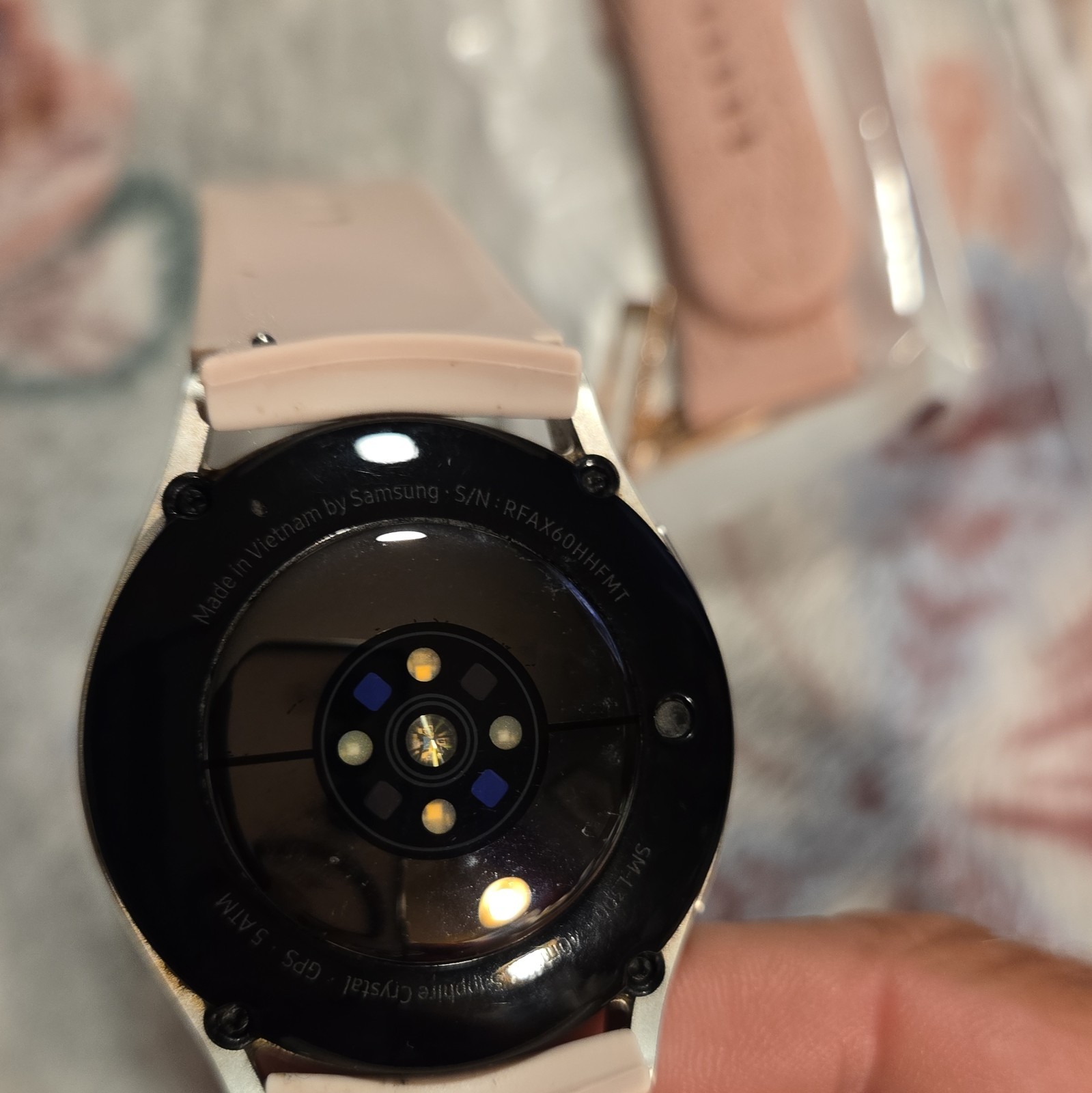 Samsung Galaxy Watch7 40mm Silver GPS Sapphire 5 ATM 32GB Wear OS Pink Band