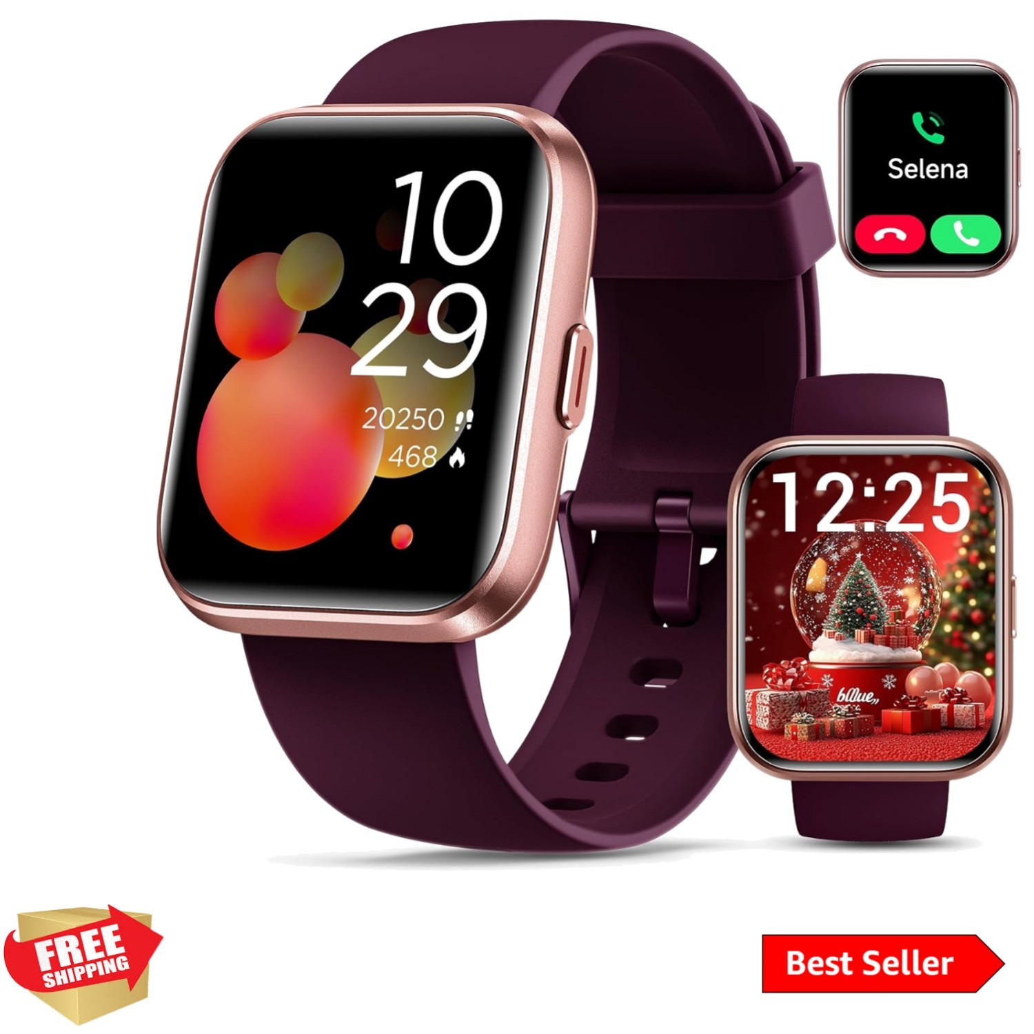 Alexa-Integrated Smartwatch for Women: Fitness Tracking & Call Alerts – 1.8”