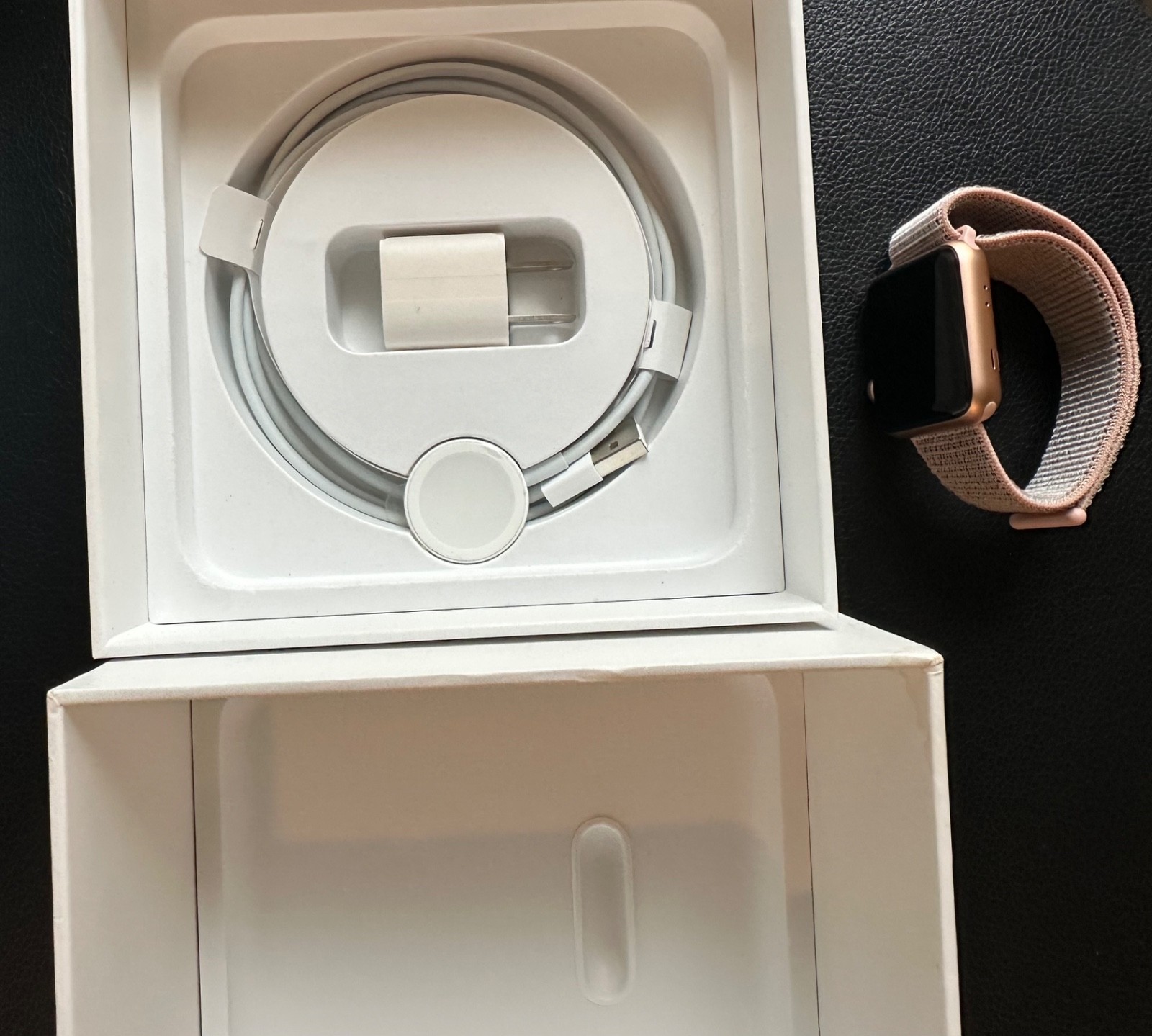 Apple Watch Series 3 42mm Gold Aluminum Pink Sand Sport Loop – Brand New As Is