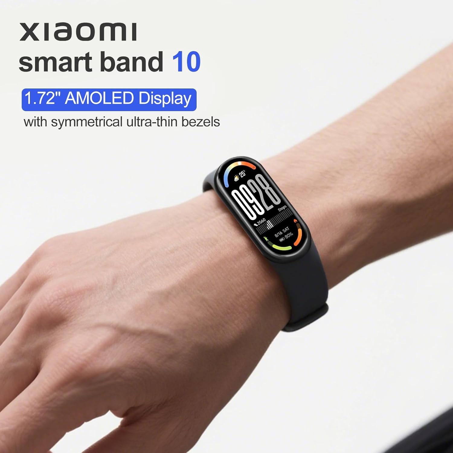 XIAOMI Mi Smart Band 10 (2025) – 1.72″ AMOLED Display | 21 Days Battery Life
