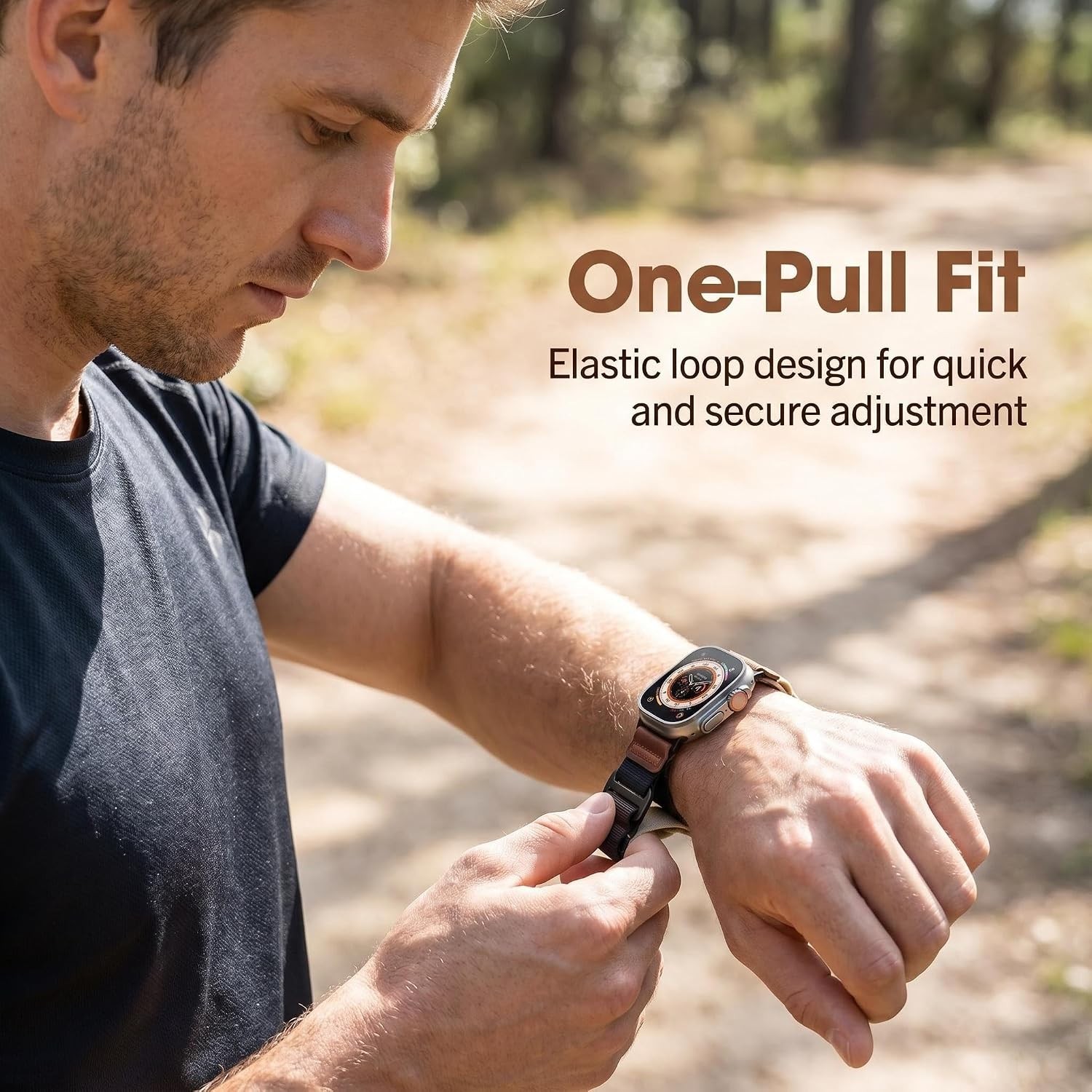 Nylon Strap Compatible with Apple Watch Ultra 49mm | Durable, Adjustable Fit