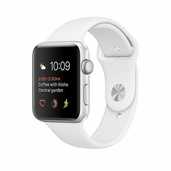 Apple Watch Series 2 42mm Black Case Black Silicone Band GPS Watch – A1758