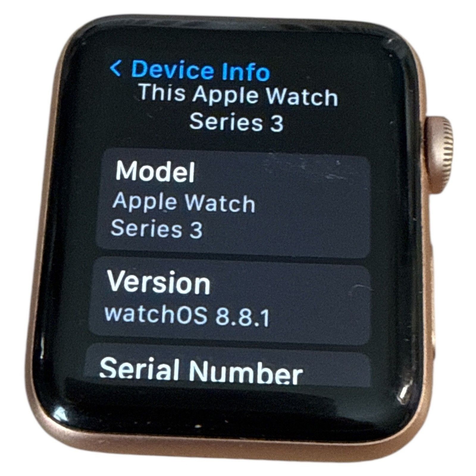 Apple Watch Series 3 42mm GPS A1859 Rose Gold w/ & Band Reset Ready