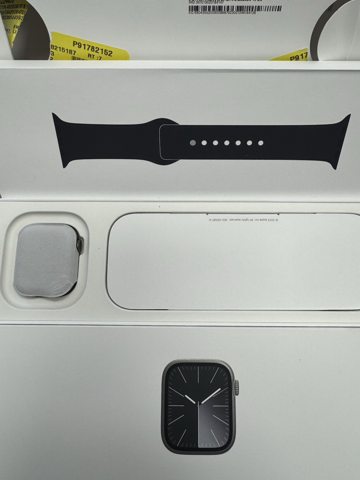 Apple Watch Series 9 41mm Stainless Steel Case with Sport Band – Graphite,…