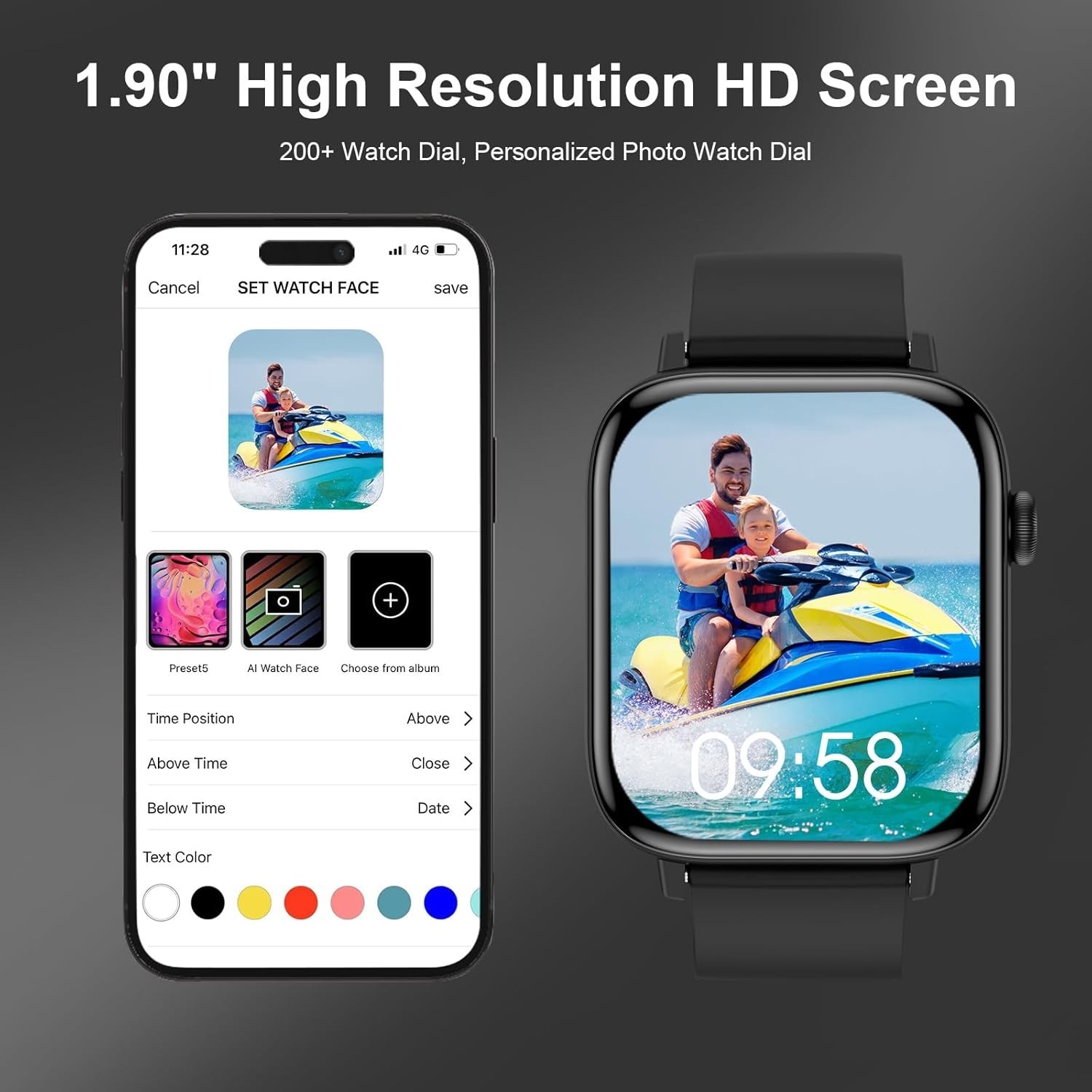 Smart Watch for Men – 1.90″ HD Touch Screen Smartwatch, Bluetooth Call, Fitne…