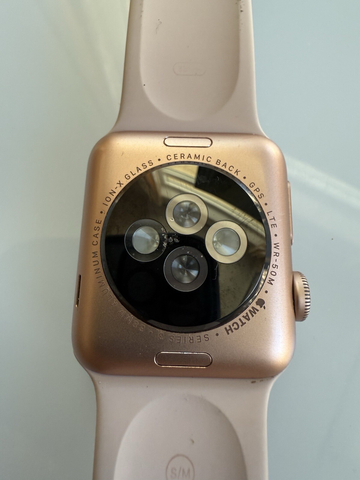 Apple Watch Series 3 – 38 MM Rose Gold with Pink Sand Sport Band