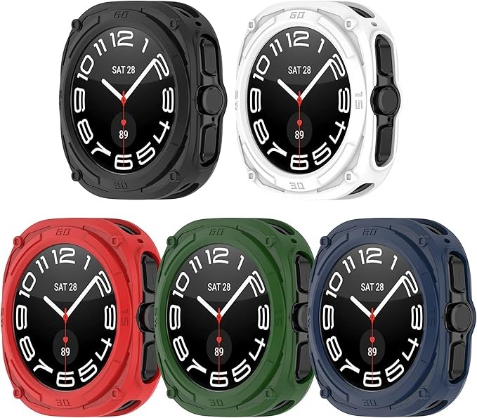 1 Pack Silicone Case for Samsung Galaxy Watch Ultra 47mm Shock-Proof Bumper Cove