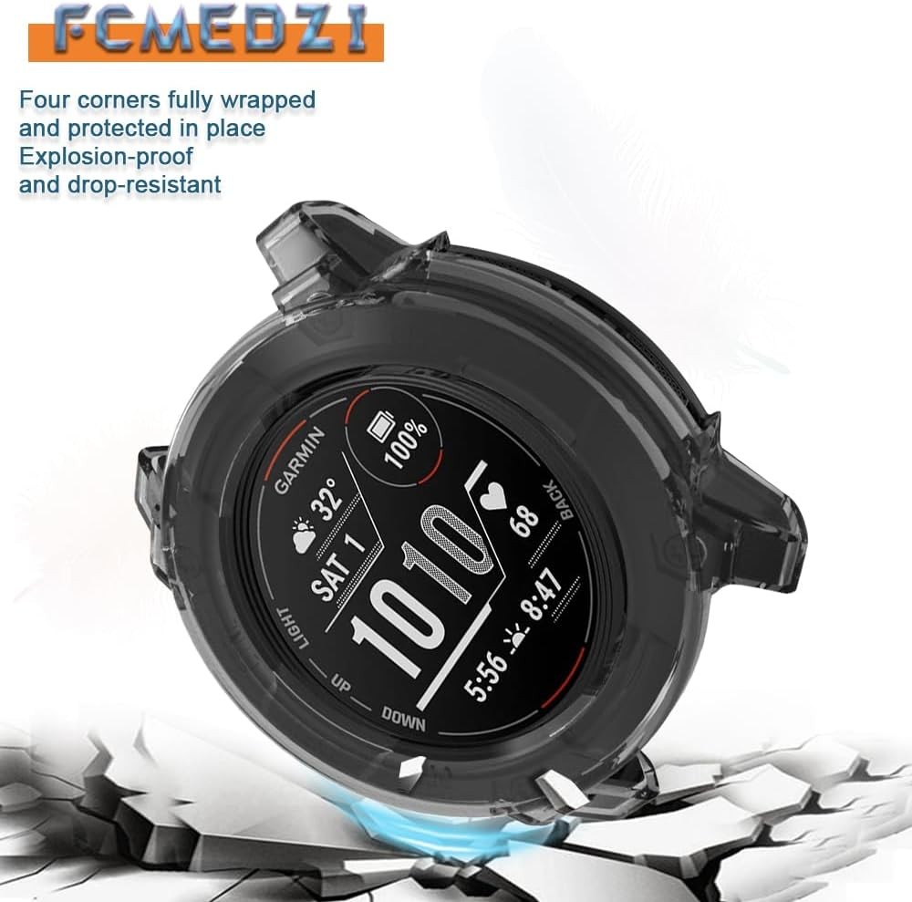 3 Pack Screen Protector and TPU Case for Garmin Instinct 3 45mm