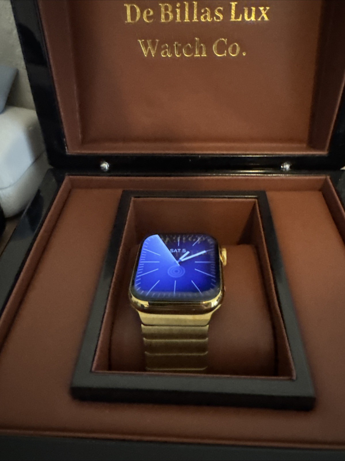 24K Gold Plated 45MM Apple Watch SERIES 7 Stainless Steel Link GPS LTE O2 CUSTOM