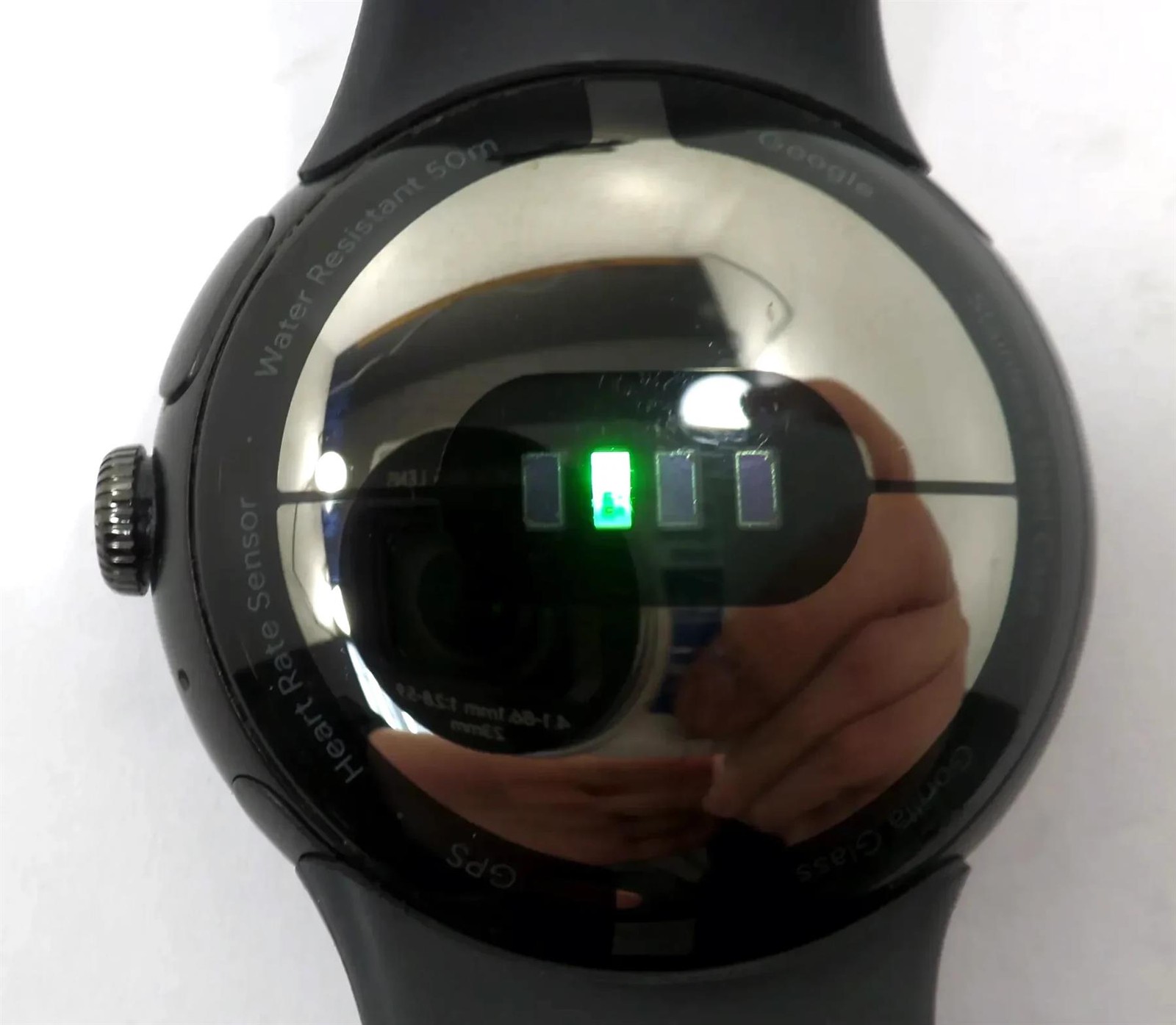 Google Pixel Watch 1 Polished Aluminum Active Band Smartwatch – Black
