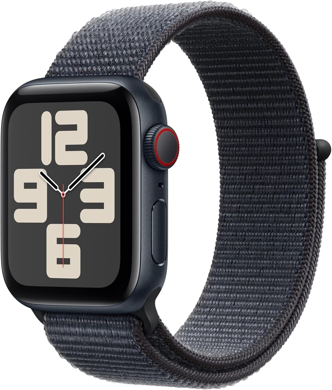Apple Watch Series SE 2nd Gen GPS+LTE 44MM Midnight Aluminum Case Ink Sport Loop
