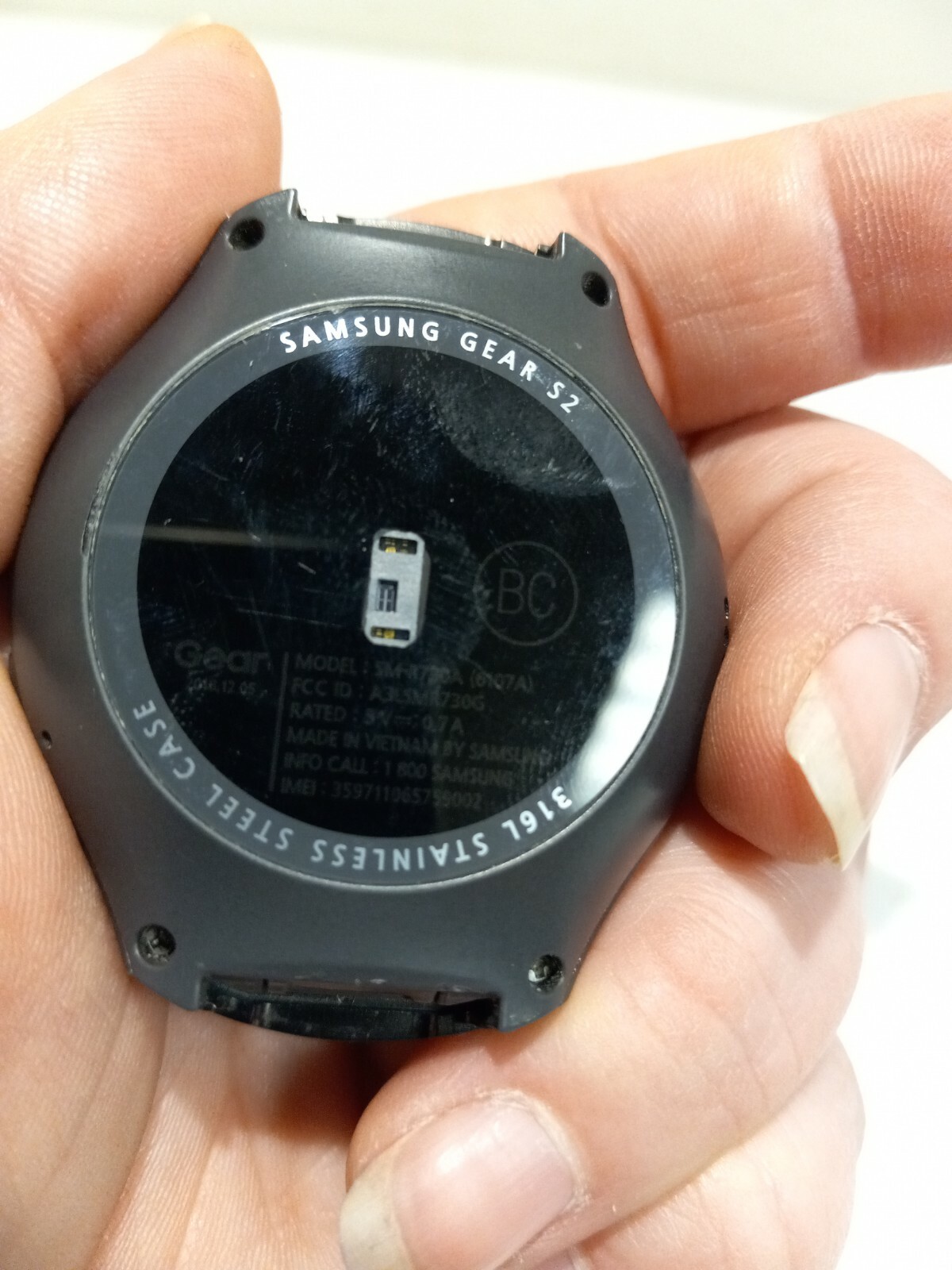 Samsung Galaxy GEAR S2, SM-R730A (6107A), Check ESN/Works