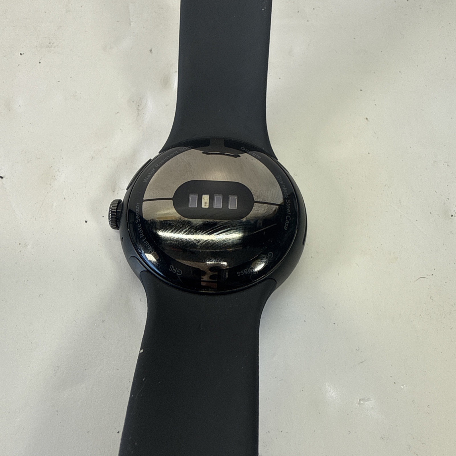 (FOR PARTS AS-IS) Google Pixel Watch Matte Black Stainless Steel Case GQF4C