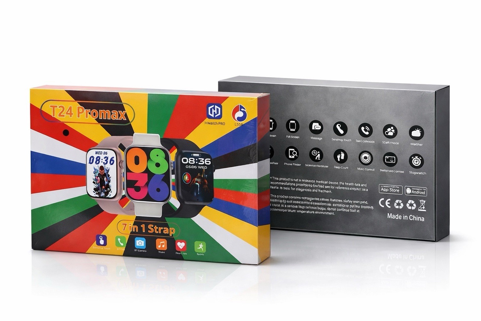 Smartwatch 7-in-1 Strap | Unisex Gift | All Ages | iOS Android Compatible