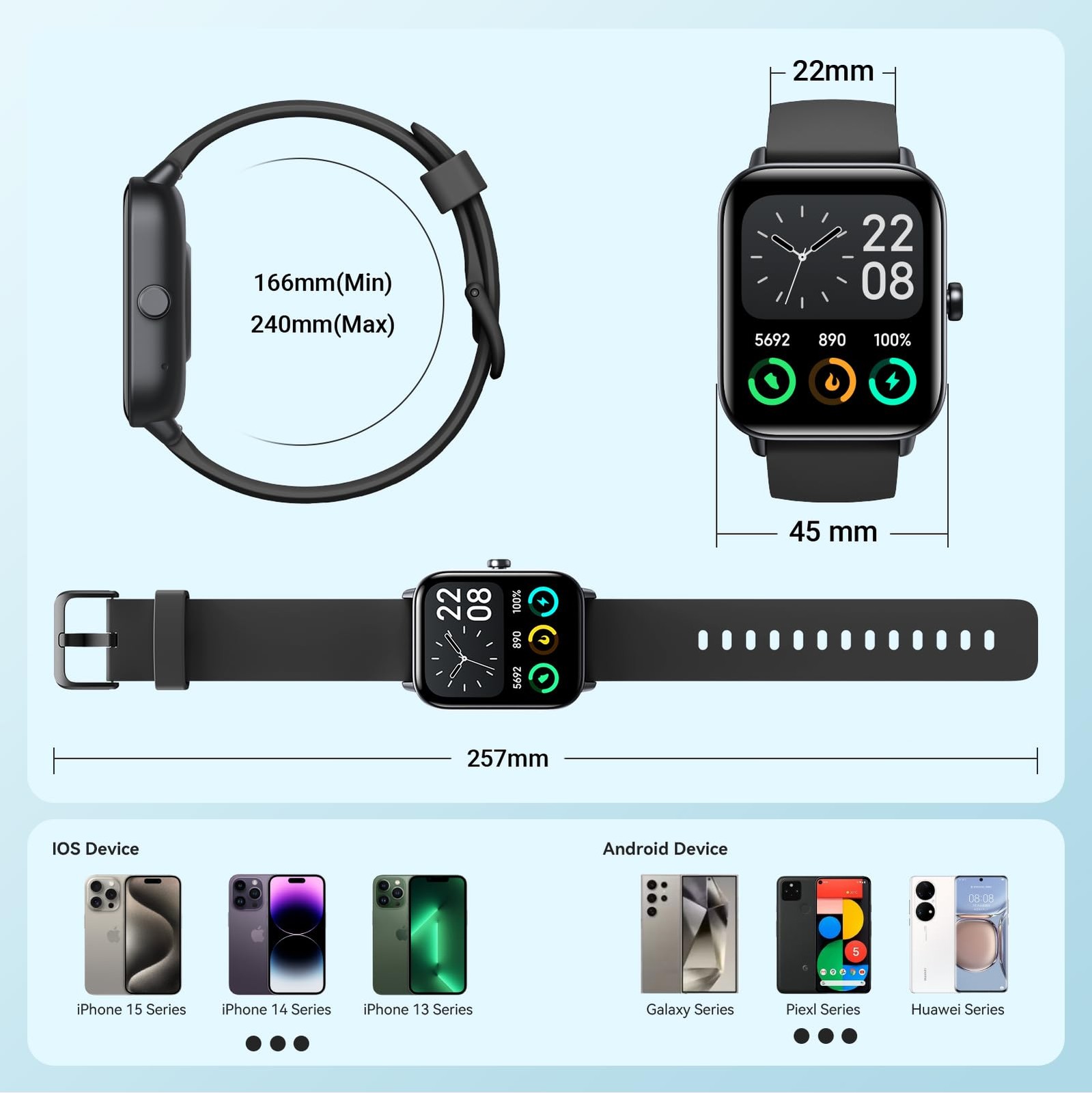 Trunsif Smart Watch for Men,1.85” AMOLED Ultra-Clear Screen,Alexa Built-in