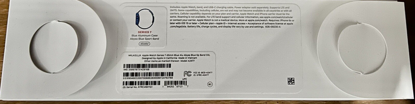 Apple Watch Series 7 45mm Blue Aluminum Case with Abyss Blue Sport Band…