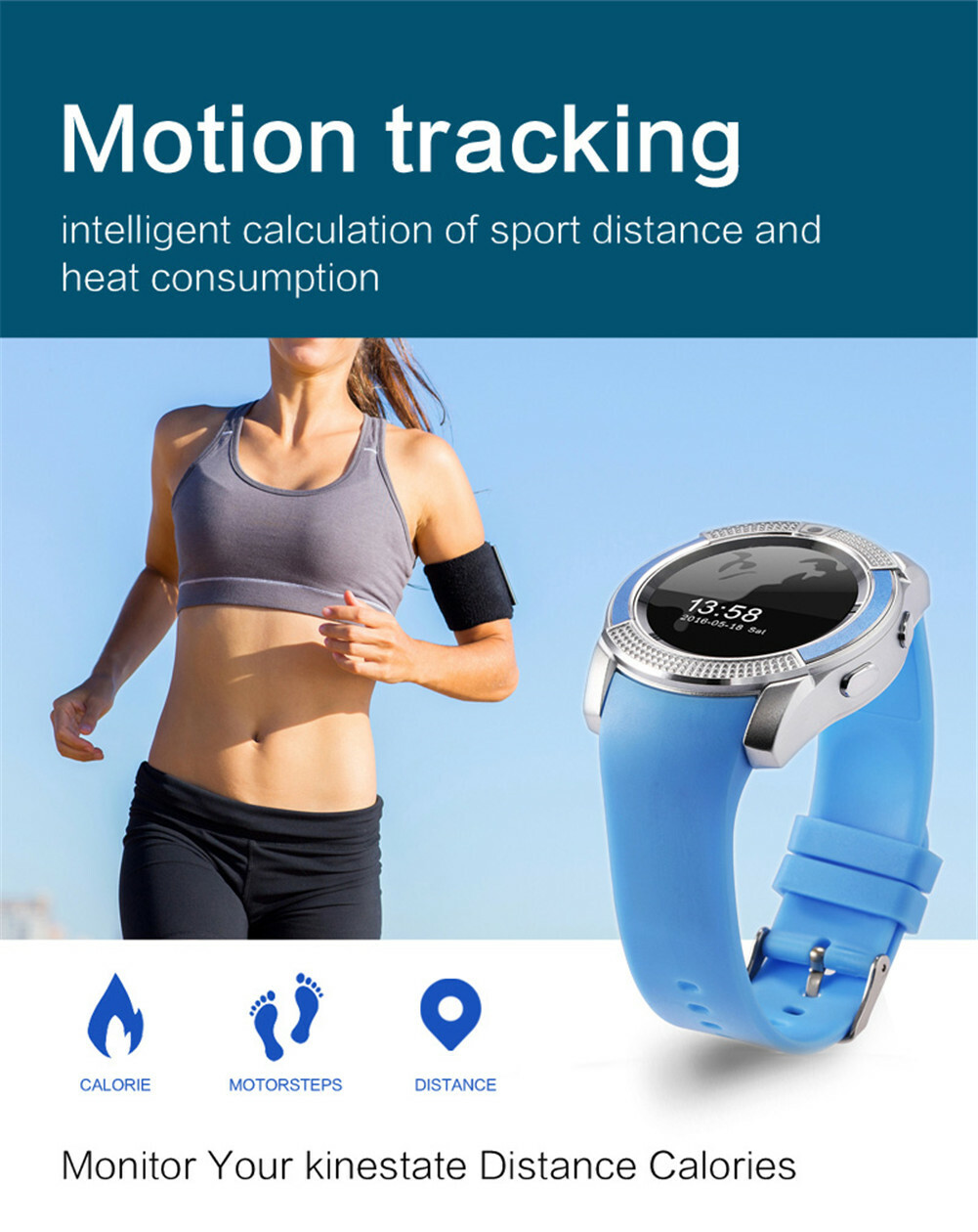 Luxury Smart Watch Unlocked Phone Bluetooth Bracelets for Android Men Women