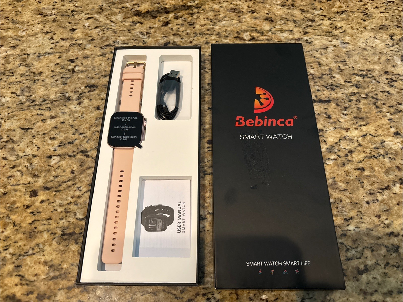 Bebinca Smart Watch for Men, 1.72″ Fitness Tracker, IP68 Waterproof/Heart