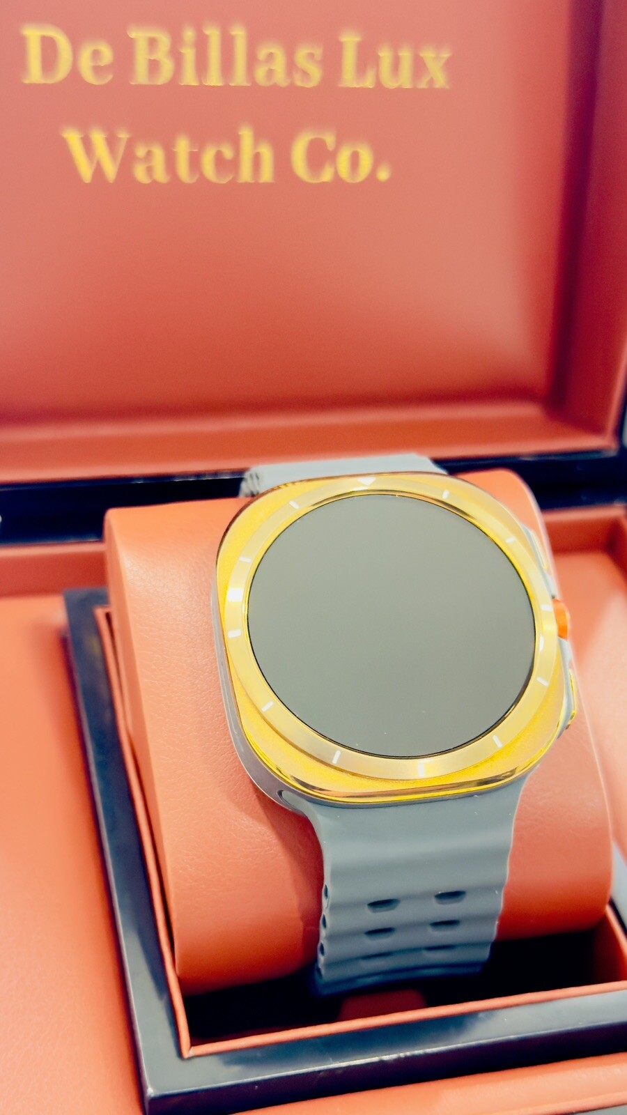 CUSTOM GOLD Anodized Samsung Galaxy Watch Ultra 47mm Black / Black Band LTE