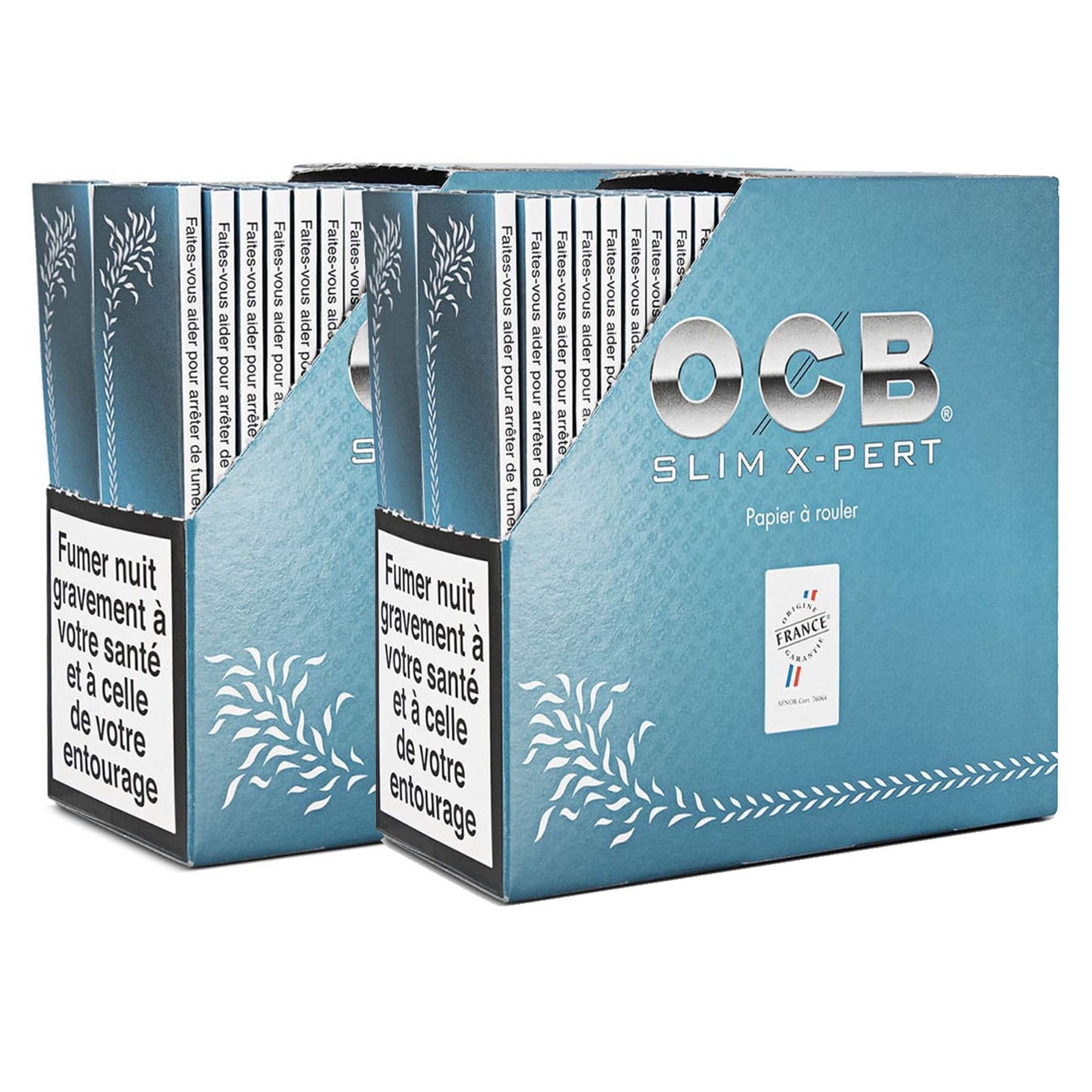 OCB X-Pert Blue King Size Slim Cartine Lunghe 2 Box 50 Libretti