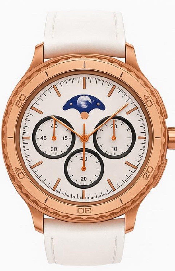 Custom 18k ROSE Gold Plated Samsung Galaxy Watch8 Classic White Ships August LTE