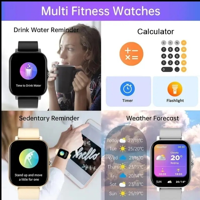 Reloj inteligente para mujer con respuesta/hacer llamadas, HD de 1.83 pulgadas,