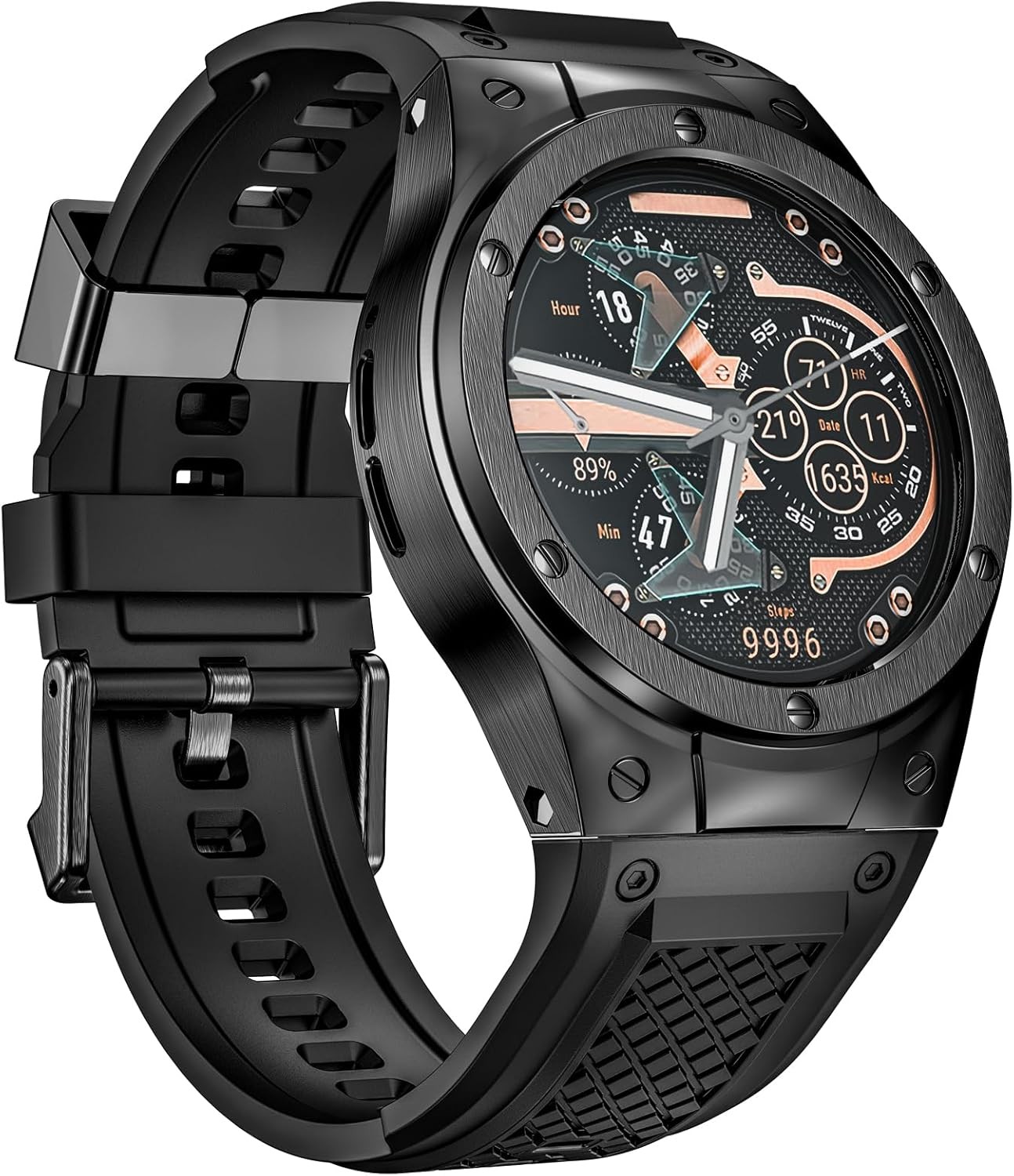 Case for Google Pixel Watch 45mm 41mm | Metal Cover with Silicone Strap
