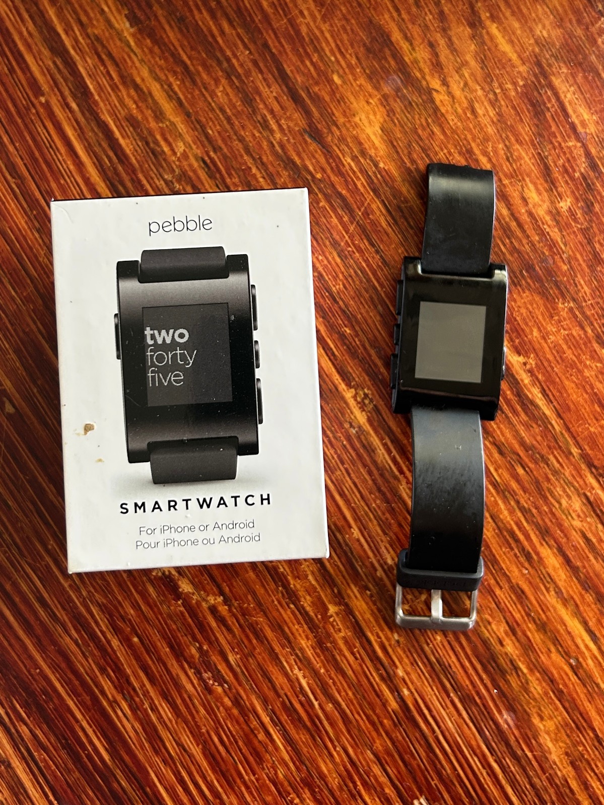 Pebble Watch 301BL Sport Smartwatch with No Band UNTESTED